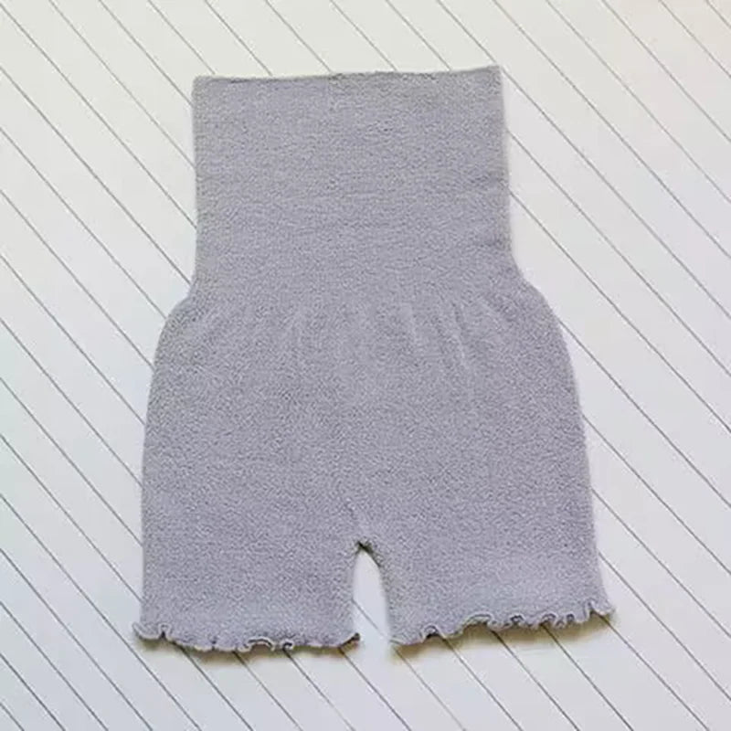 Thick high-waisted leggings for adult girls, double-layered, large velvet, belly protection, warm, palace, shorts, winter, 2024