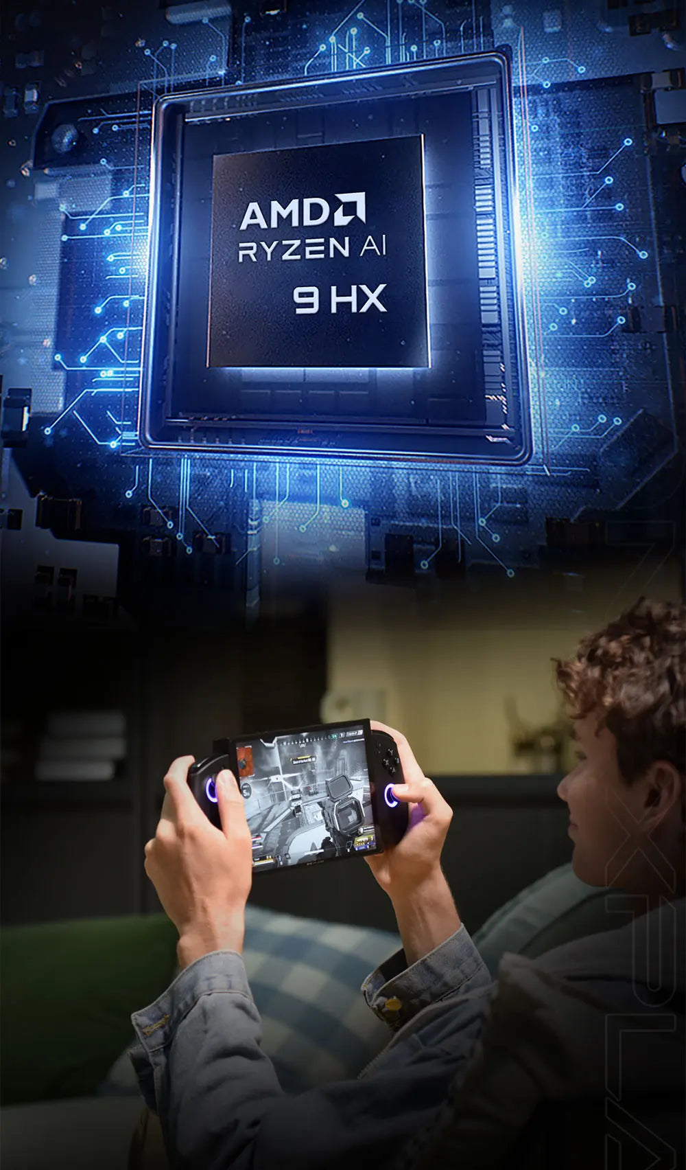 OneXplayer X1 mini AMD AI 9 HX 370 / 8840U 8.8'' 3-In-1 Handheld PC Game Console Laptop Tablet AI Computer Detachable Controller