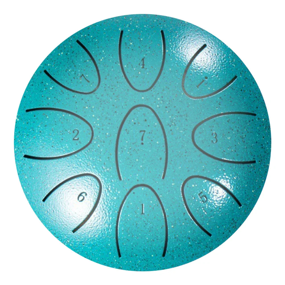 Tambour à langue en acier de 4 pouces, tambour de pluie Portable à 9 notes avec maillet de tambour, tambour éthéré pour accessoires de Percussion