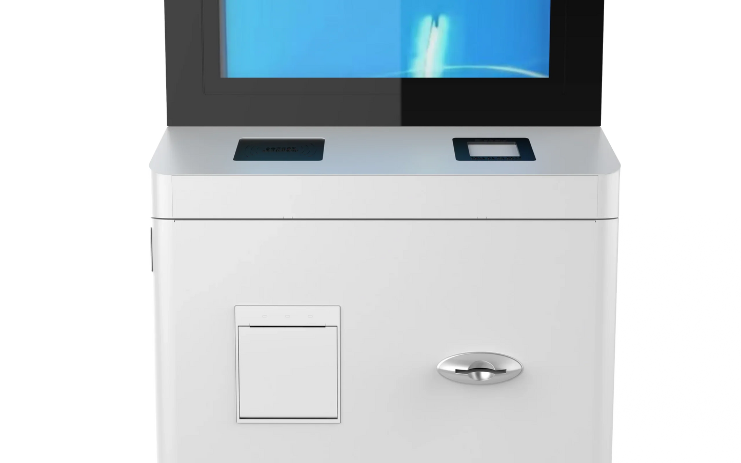 Self-service terminal payment kiosk Personalized check-in in interactive kiosk touch visitor management self-service