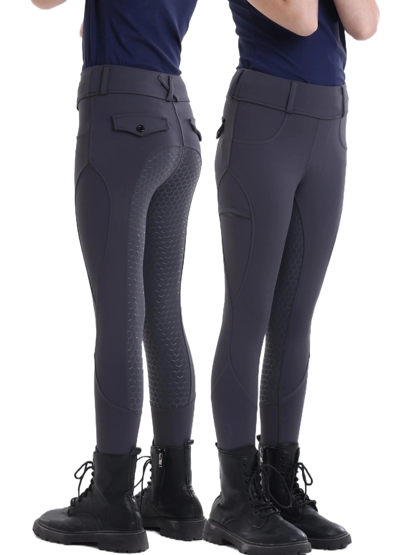 Summer children's equestrian pants high elasticity knitted children's horse riding pants full silicone