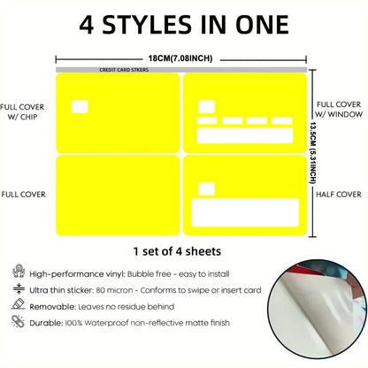 C-Cartoon Animation P-Peppas Pig Decorative Small Waterproof Chip 4PCS Card Sticker New Anti-Scratch