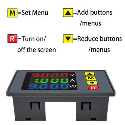 BM730 DC0-100V 10A LED voltmètre numérique module ampèremètre ampèremètre wattmètre ions détecteur Polaroid avec module de surveillance d'alarme