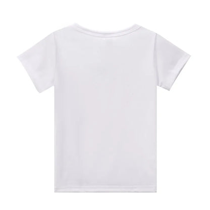 Blueyi Birthday T-Shirt Short Sleeves Anime Toddler Number White T-Shirts Summer Casual Kids Tops Cute Cartoon Baby Clothes Gift
