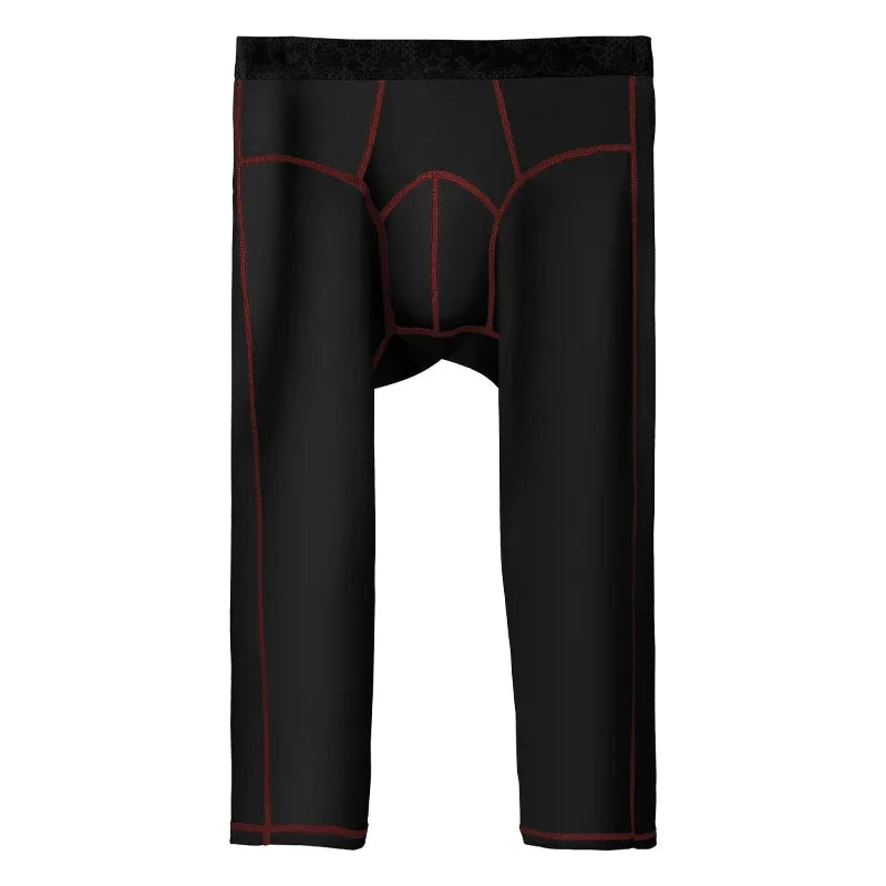Leggings pour hommes pour l'automne et l'hiver : pantalons fins, serrés en polaire, sous-vêtements surdimensionnés et chauds