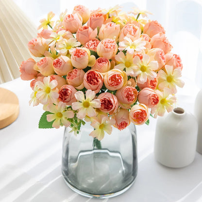 Fleurs de pivoine simulées, saint-valentin, mariage, fête des mères, Thanksgiving, décoration de jardin intérieure et extérieure de printemps