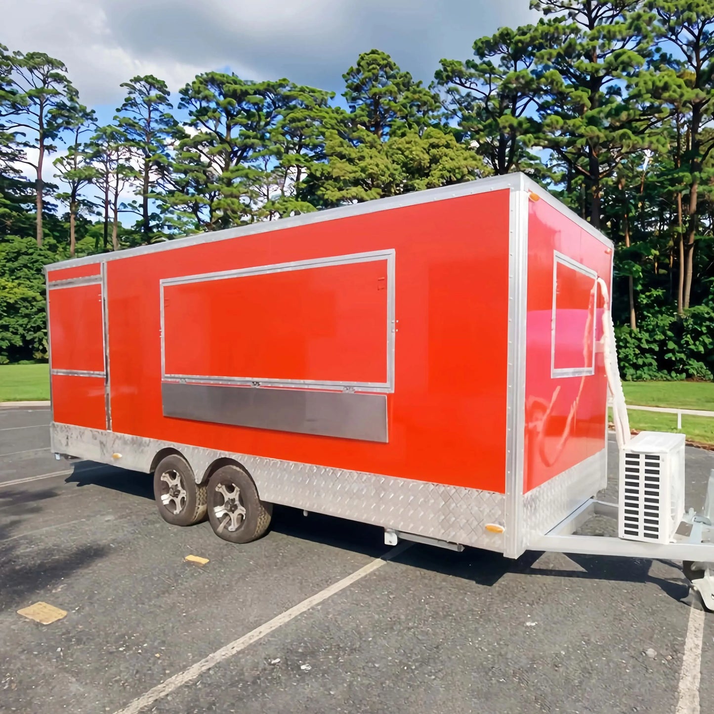 Customzied Food Truck Trailer for Sale Mobile Crepe Pizza Cart Tent Caravan for Camping And Catering