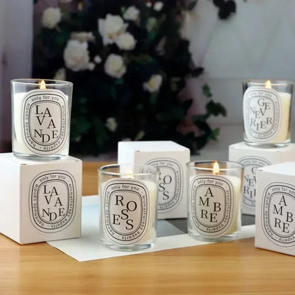 Bougie parfumée transparente romantique, cadeau pour invités, bougies aromatiques parfumées, bougies de mariage, pot à bougies