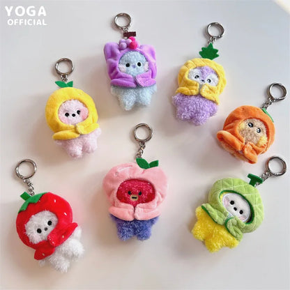 Bt21Ed Baby Fruit Series Kawaii Anime COOKY MANG Plus Keychain Cute Cartoon Plus Pendant Doll Toy Bag Accessories Girl Gift