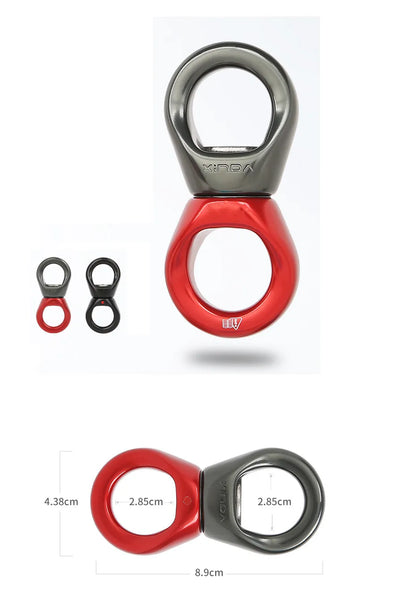 XINDA-Poulie d'escalade en aluminium 30kN, joint universel pour l'extérieur, haute qualité, mouvement de balançoire, adapté pour l'ancrage, le yoga, l'anneau universel