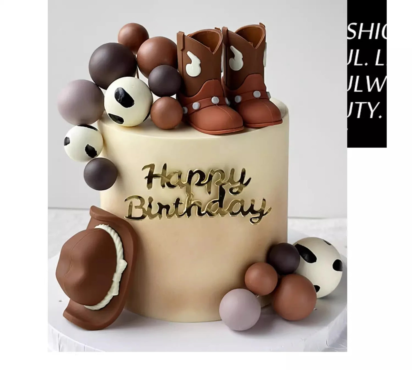 Chapeau de Cowboy rouge Rose, boules de bottes, décoration de gâteau, Cowboy de Cowgirl occidentale, décor de fête prénatale d'anniversaire, fournitures à thème de ferme occidentale