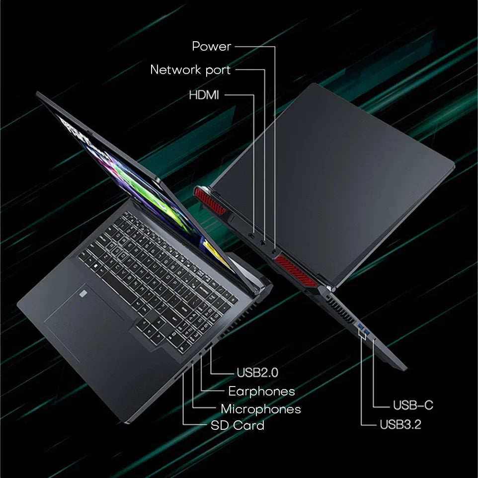 Xiaman 16" Gaming Laptop intel Core i7-6700HQ GTX 1060 Notebook PC IPS 1920*1200 16GB DDR4 1TB SSD Windows 11 Pro Laptop Gamer