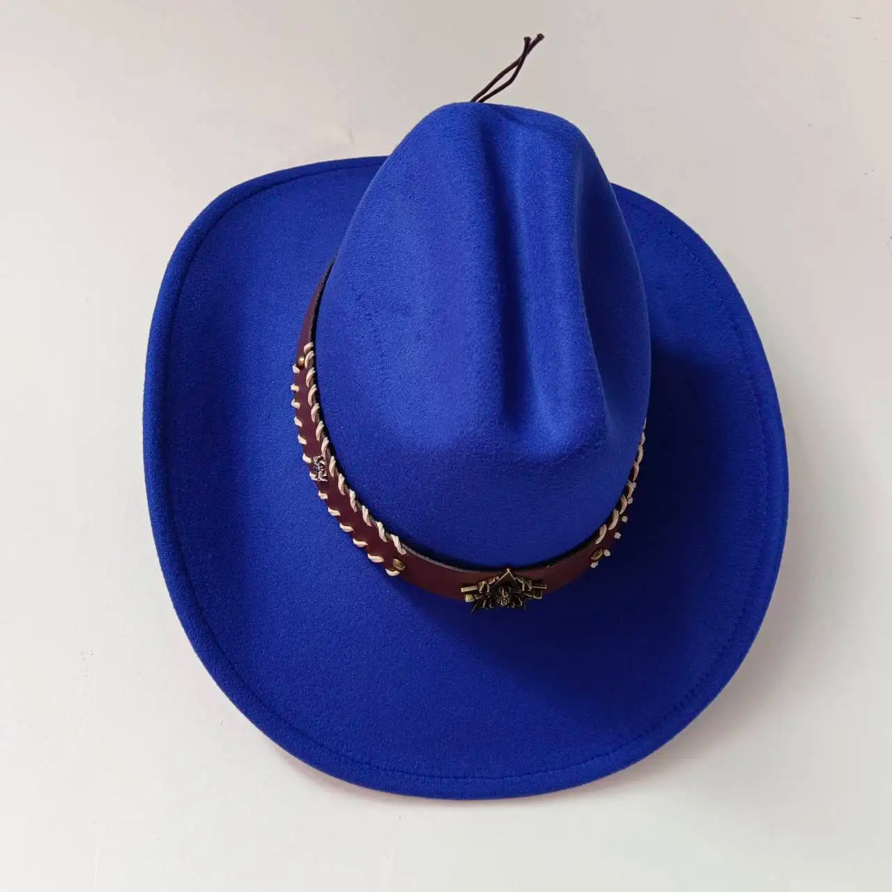 Chapeau de cowboy occidental à large bord pour homme, casquettes d'église Everche, Fascinateur vintage, chapeau de cowgirl jazz, zones bre, nouveau, 9cm