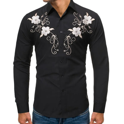 Chemise en jean Western pour homme Chemise à manches longues confortable et douce Vêtements pour homme Chemise en jean pour usage quotidien Modèle boutonné tendance