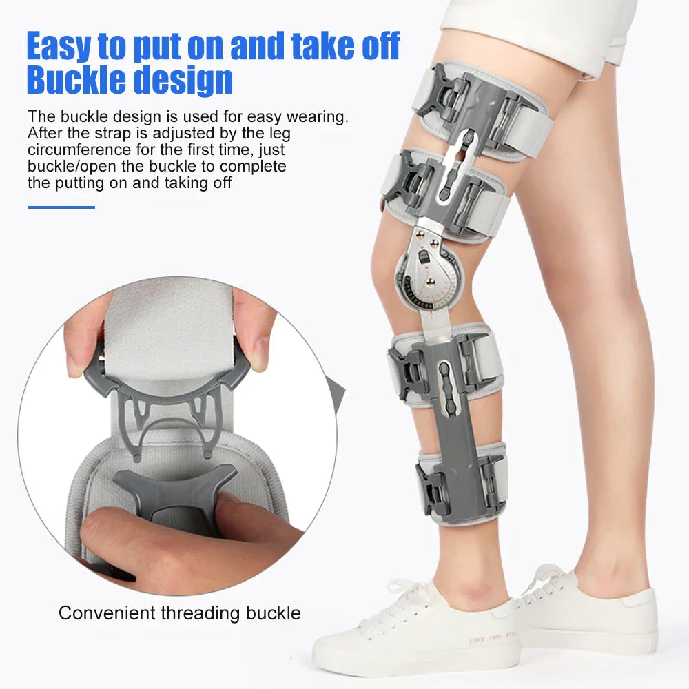 Genouillère à charnière Dean, genouillère post-opératoire pour la stabilisation de la récupération, blessures ACL, MCL et PCL, soutien de jambe réglable Orth4WD