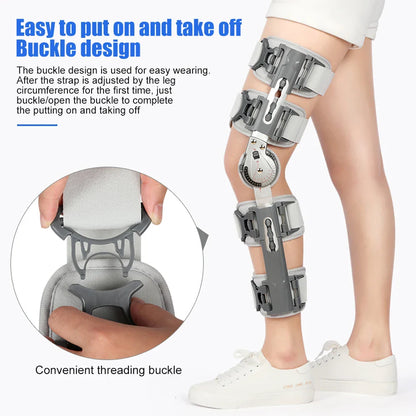 Genouillère à charnière Dean, genouillère post-opératoire pour la stabilisation de la récupération, blessures ACL, MCL et PCL, soutien de jambe réglable Orth4WD