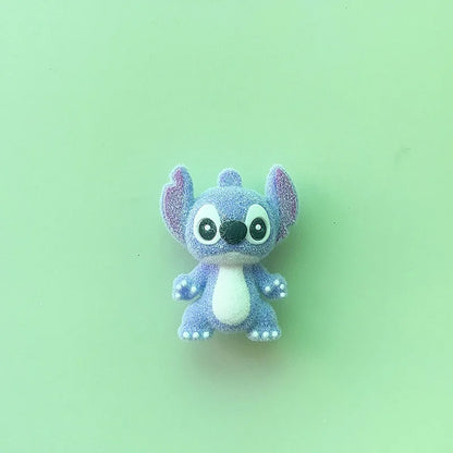 Cute Stitch keychain cartoon cartoon animation surrounding Stitch flock backpack keychain pendant kawaii accessories wholesale