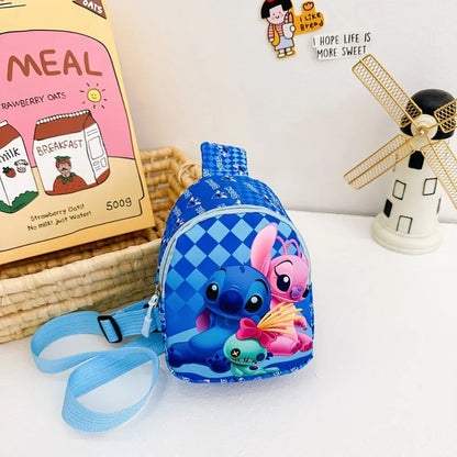 Sacoches à bandoulière Stitch mignon dessin animé, sacs de poitrine Kawaii, sacoche de voyage portable à la mode, sac fourre-tout extérieur, sacs à dos pour enfants, cadeaux