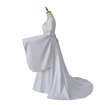 Galadriel Cosplay Costume Dress Elf Queen Outfits Halloween Carnival Suit Party Clothes For Women Role Play Ball Gown