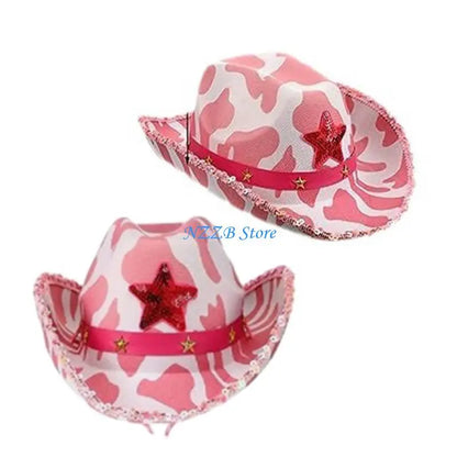 Chapeau Cowboy rêve T21F, chapeau Cowgirl occidental pour femmes filles, accessoires Photo, vache pour
