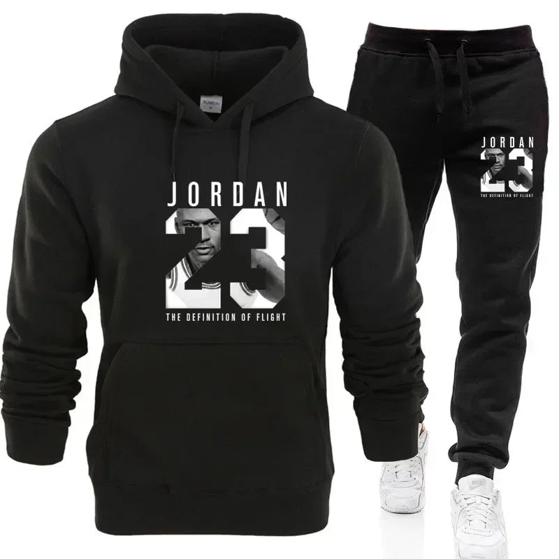 Le sweat-shirt à capuche est un ensemble pour hommes pour le printemps 2025 et un ensemble pour femmes pour les vêtements de sport pour femmes avec un sweat à capuche et un pantalon de survêtement