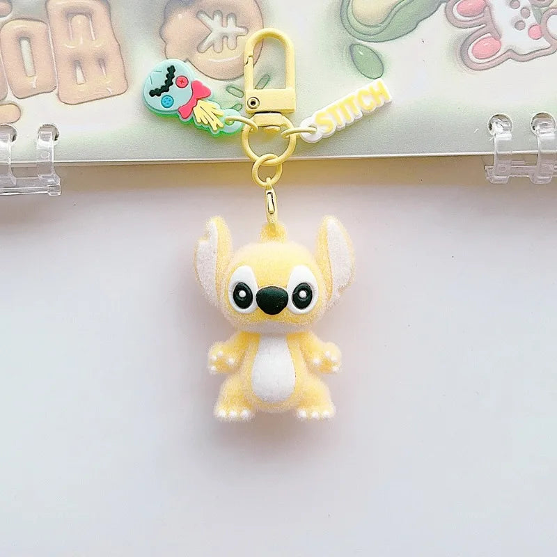 Mignon porte-clés Stitch dessin animé animation dessin animé entourant Stitch flocage sac à dos porte-clés pendentif accessoires kawaii en gros