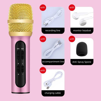 Wireless Bluetooth Karaoke Microphone, Portable Mini Handheld Mic Speaker for All Smartphones,Gifts for Girls Kids All Age