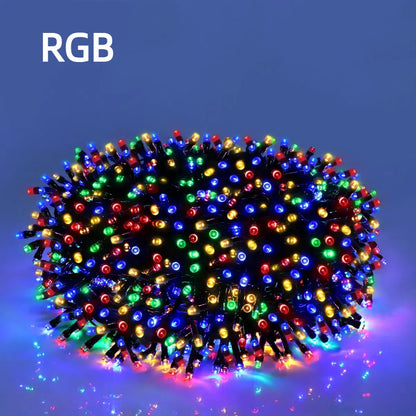 Guirlande lumineuse LED Twinkle Star 100M 50M étanche 8 modes d'éclairage pour jardin extérieur, pelouse, sapin de Noël, décoration de festival