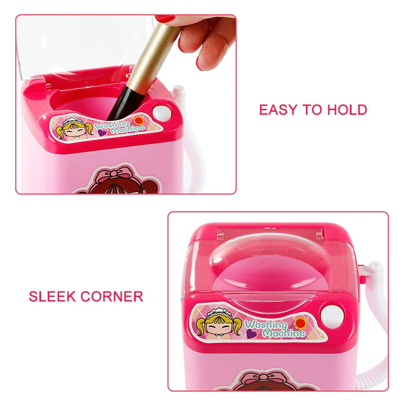 Mini machine à laver électrique pour pinceaux de maquillage - Nettoie et essore les pinceaux - Jouet pour brosses à maquillage - Œuf de beauté - Nettoie les pinceaux de maquillage