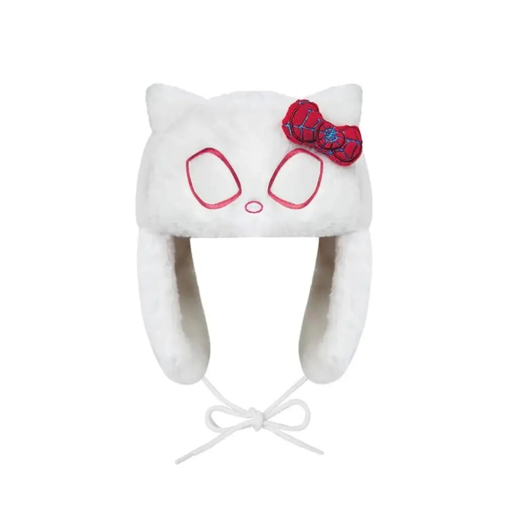 New Hot Winter Kuromi Spider Man Stitch Violent Bear Cartoon Hat Popular Man Women Cute Warm Ears Protection Hat New Year Gifts