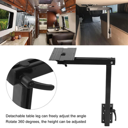 Pied de table amovible pieds de table réglables noir robuste amovible 360 °   Rotation oxydée légère pour yachts RV
