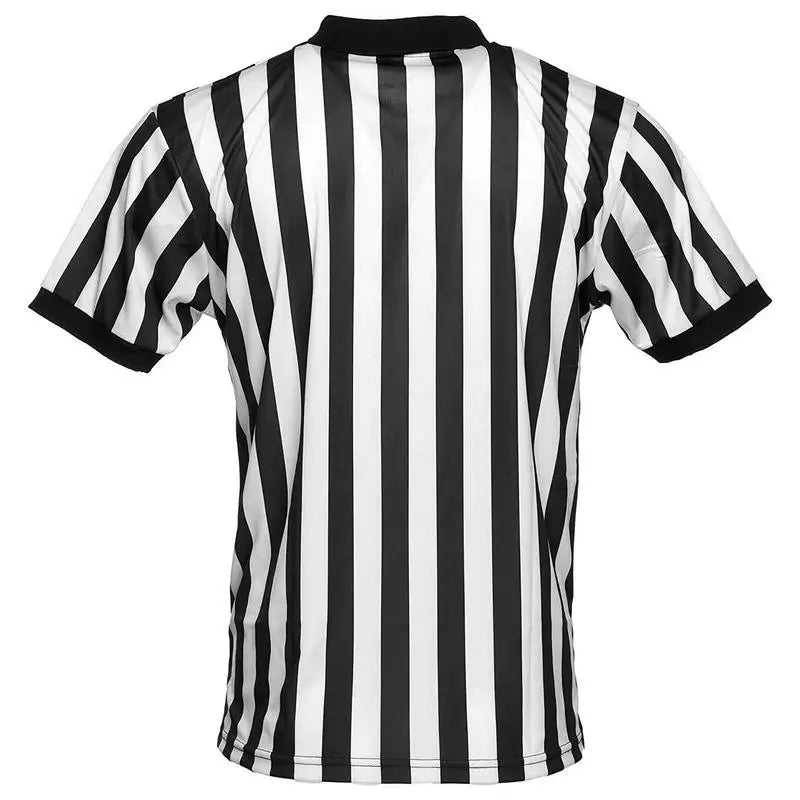 Uniforme d'arbitre rayé à manches courtes, Style professionnel, chemise de terrain de Football et de basket-ball pour hommes, articles de sport à col