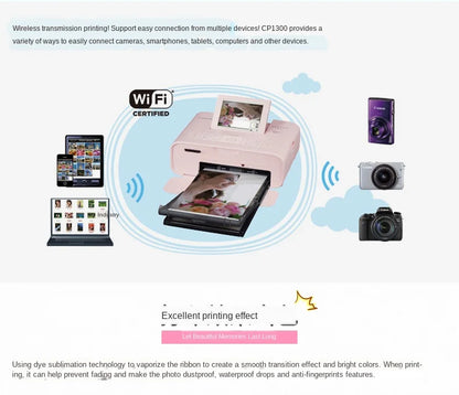 Photo Printer Wireless Connection To Print CP1300 Small Photo Printer Can Print Stickers