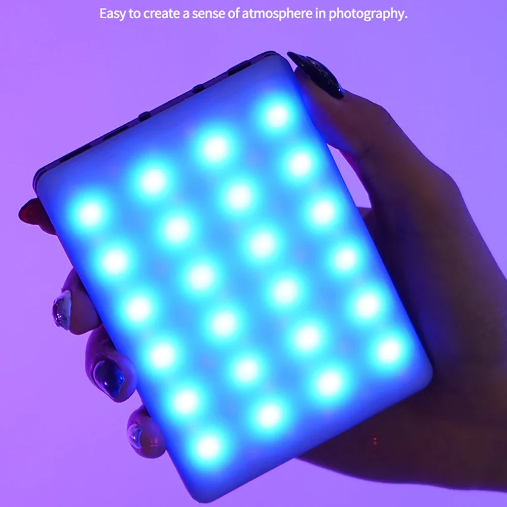Mini lumière de remplissage LED RVB, poche droite, photographie vidéo, éclairage de poche, clip Vlog en direct pour téléphone, iPhone, iPad, ordinateur portable, appareil photo