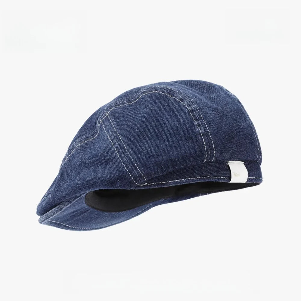 Béret de Cowboy en Denim pour femmes, chapeau de journal britannique décontracté, casquette flatcap, accessoire de mode