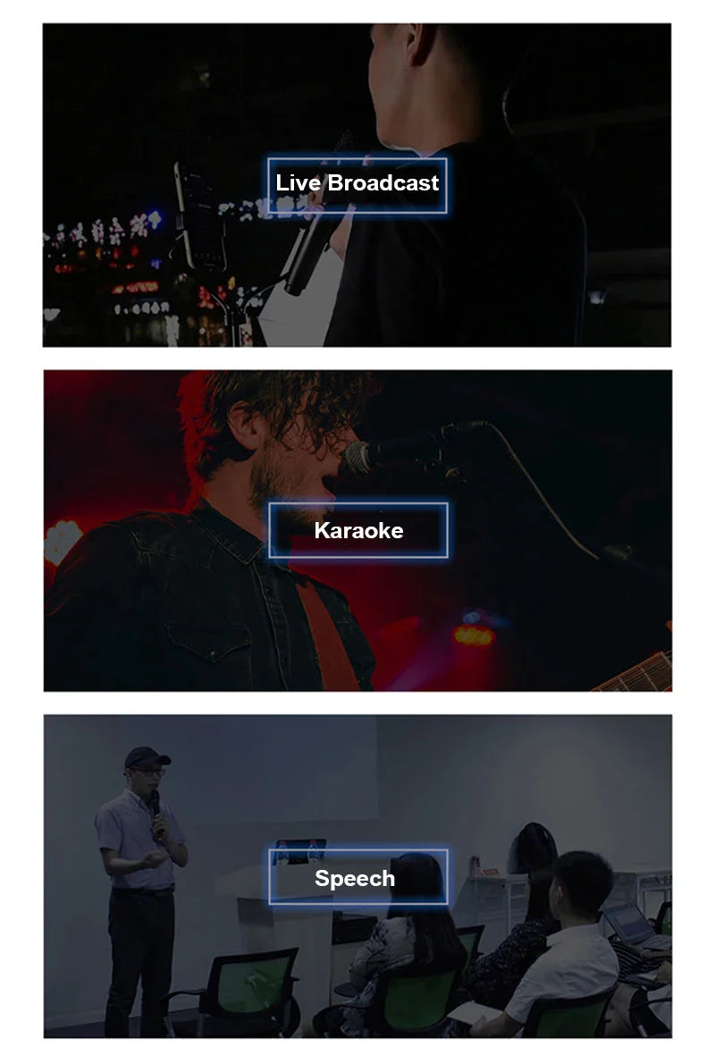 UHF Wireless Handheld Dynamic Karaoke Microphone Bluetooth Receiver Performing Professional Home Reverb High and Low Bass