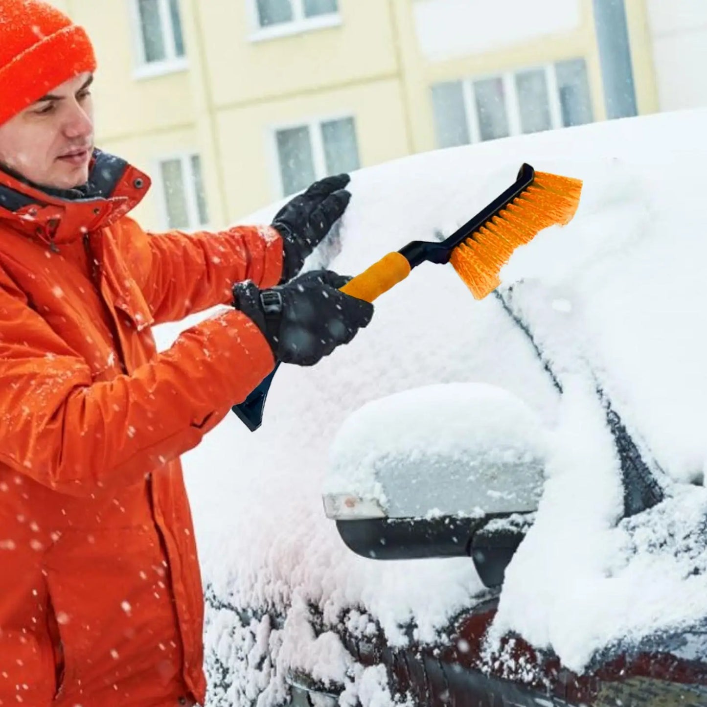 Ice Scrapers for Car Windshield, Ice and Snow Scraper, Ergonomic Foam Handle, Car Window Snow Cleaner, Ice Scraper