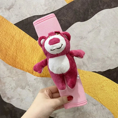 Stitch Angel Men's and Women's Car Seat Belts Cute Kawaii Personalized Creative Cartoon Doll Plush Car Decorative Shoulder Cover