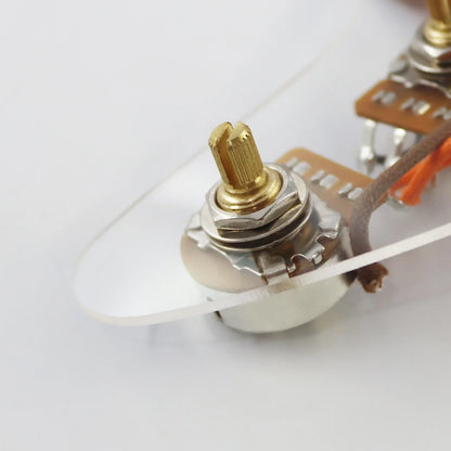 Kit de câblage Standard pour guitare SSS (1 Volume/2 tons, avec sélecteur de micro mécanique à 5 positions 6mm 24 dents 250kΩ laiton