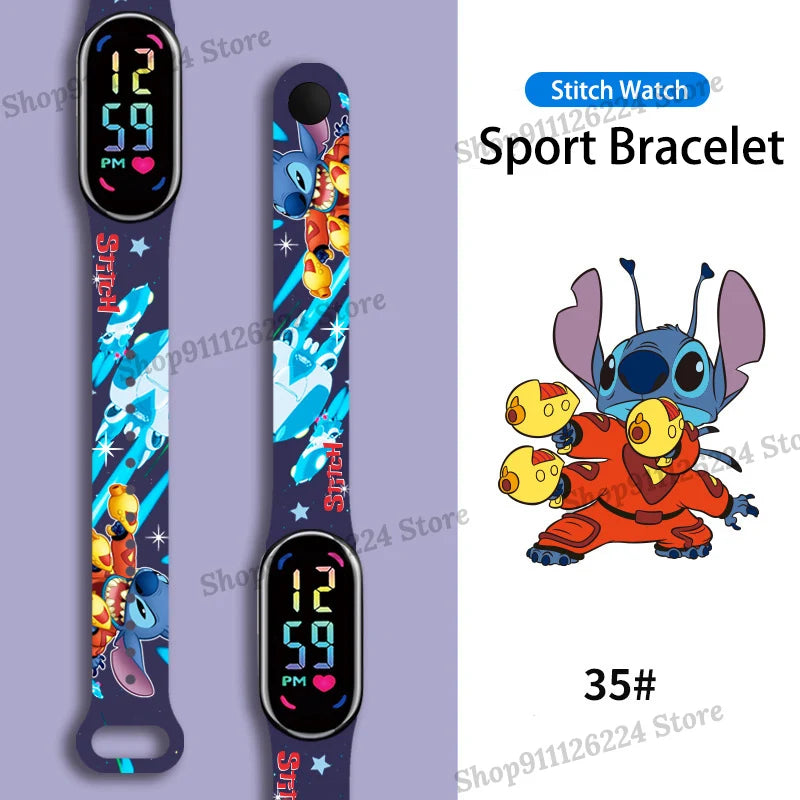 Montres Stitch pour enfants, filles, étanche, sport, écran tactile, pour femmes, horloge numérique étanche, bracelet, cadeaux exquis