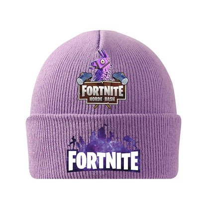 Bonnet tricoté Fortnites Chapeau de dessin animé Jeu Forteresse Nuit Casque Enfant Automne Hiver Bonnets en Laine Chapeau Anime Cadeau Anniversaire Enfant Nouveau