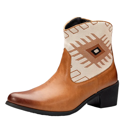 Cowboy Classic Fashionable Embroidered Pull On Boots with Wide Square Toe Western Retro Boot Durable 2025 Boots For Men