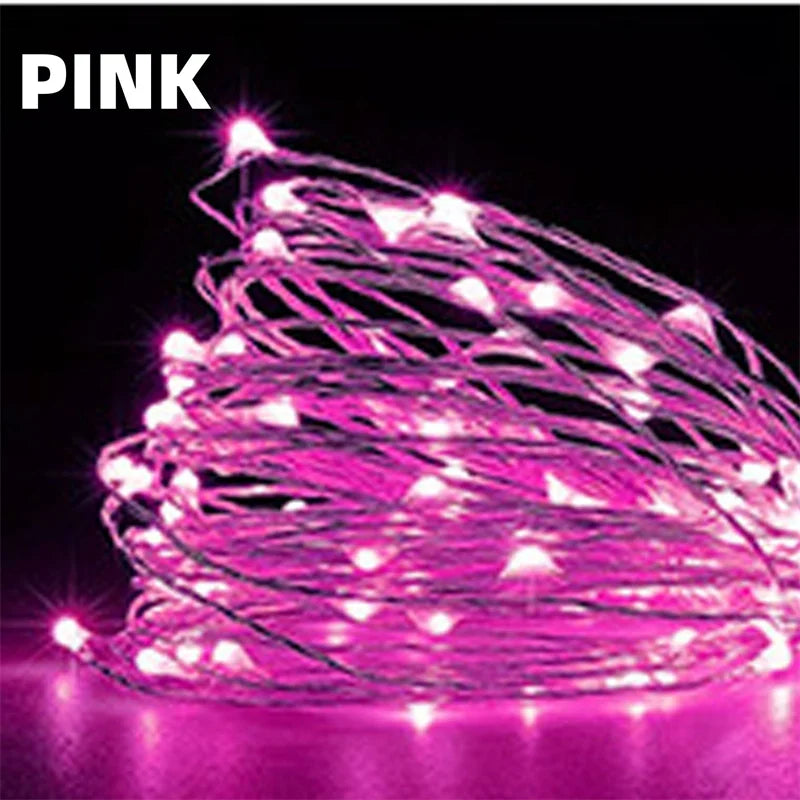 Guirxiété lumineuse LED dégradée USB, fil de cuivre, 20m, 200LED, guirxiété de lampe extérieure de vacances, arbre de Noël, décoration de fête de mariage
