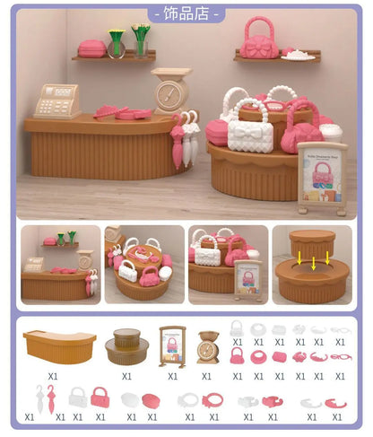 Mini-supermarché, jeux de shopping, accessoires de maison de poupée, jouets éducatifs pour enfants, jouets d'interaction familiale