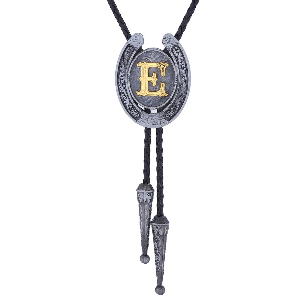 RechicGu-26 lettres Bolo pour homme, style western, cow-boy, cow-girl, cravate en cuir, collier rodéo, bijoux cadeaux, Dropshipping