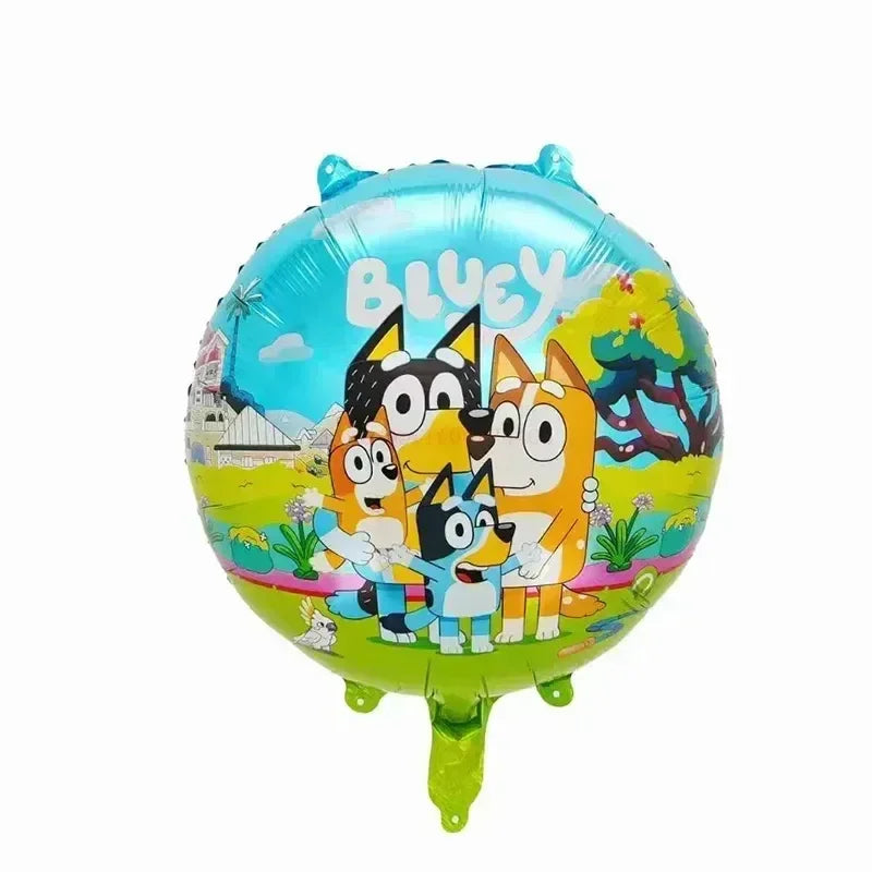 New Bluey Family Cartoon Aluminum Balloon Set Cute Bluey Bingo Balloon Birthday Gifts Party Supplies Decor Cosplay Props Toys