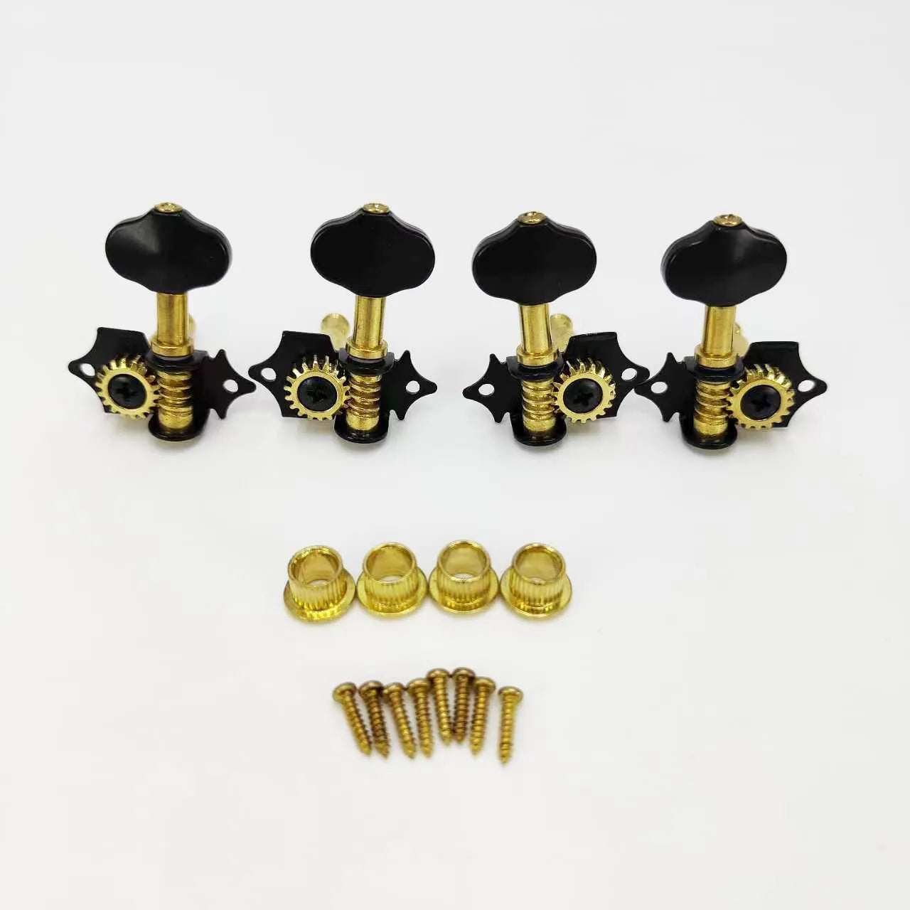 Chevilles de réglage pour ukulélé 2R2L, trou à queue courte, chevilles de réglage ouvertes pour ukulélé, enrouleur Quasi, petits accessoires pour ukulélé à 4 cordes