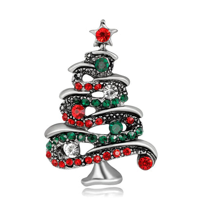 Christmas Brooches for Men and Women, Santa Claus Hat, Gloves, Bells, Socks, Rhinestone Suit, Metal Brooches, Badges, New Year Gift, 2022
