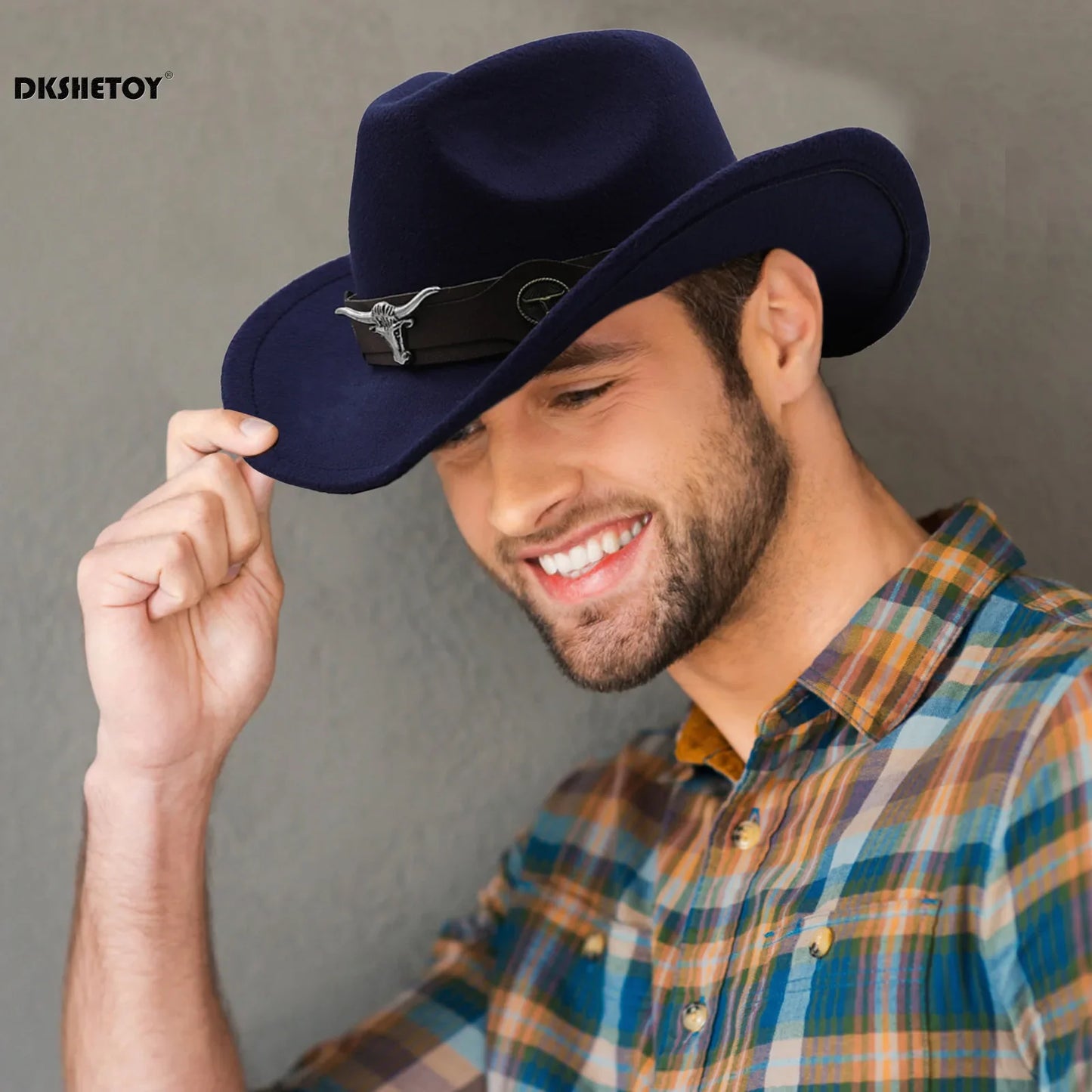 Chapeaux de Cowboy à la mode, chapeau Panama de Cowgirl à large bord avec ceinture rétro pour déguisement de fête