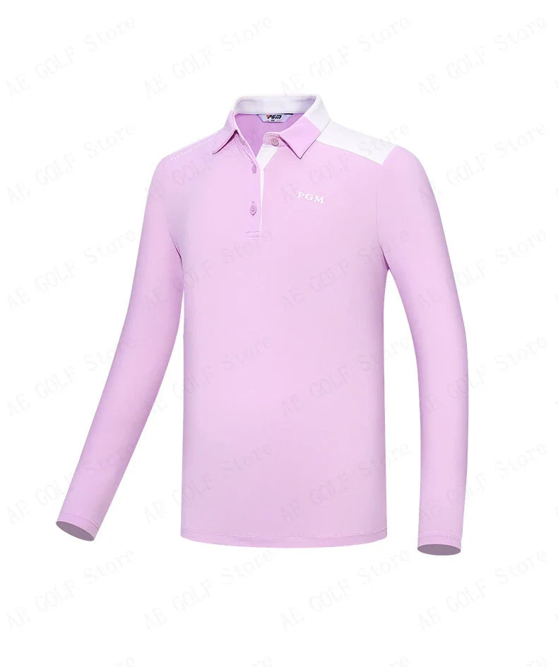 PGM Girls Golf T-shirts à manches longues Vêtements de golf pour enfants Tissu de sport confortable et doux pour la peau Vêtements pour enfants YF548